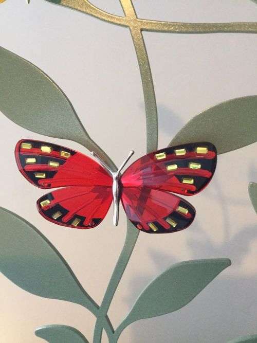 SWAROVSKI PARADISE ADENA LIGHT SIAM RED BUTTERFLY Boxed #