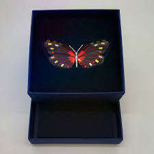 SWAROVSKI PARADISE ADENA LIGHT SIAM RED BUTTERFLY Boxed #