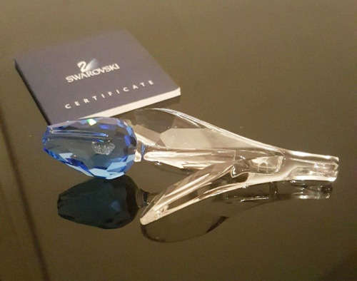 SWAROVSKI CRYSTAL FLOWER / LARGE BLUE TULEP/BOXED RARE RETIRED  #