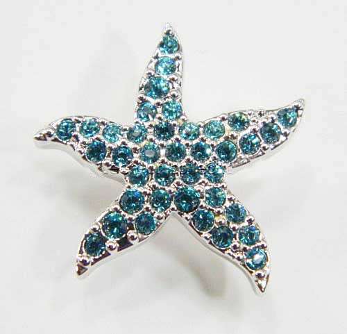 SWAROVSKI EVENT PIN BLUE STARFISH ETERNITY 2006 RETIRED RARE #