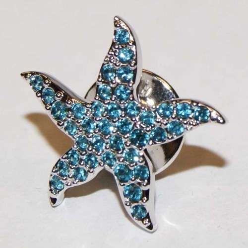 SWAROVSKI EVENT PIN BLUE STARFISH ETERNITY 2006 RETIRED RARE #