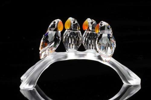 SWAROVSKI CRYSTAL BABY LOVEBIRDS 199123  RETIRED RARE #