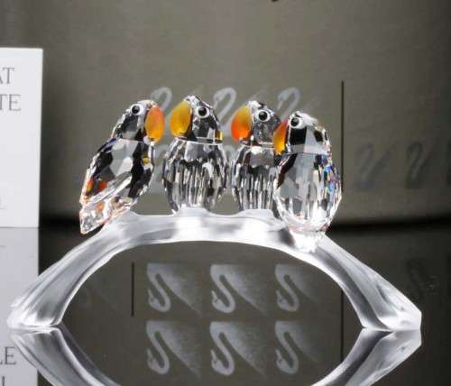 SWAROVSKI CRYSTAL BABY LOVEBIRDS 199123  RETIRED RARE #