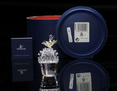 Swarovski Rare Crystal Flowering Yellow Cactus