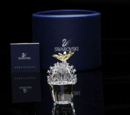 Swarovski Rare Crystal Flowering Yellow Cactus