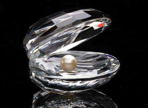 Swarovski Crystal Oyster with Pearl Shell
