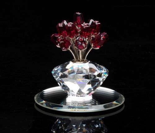 SWAROVSKI CRYSTAL Vase of Roses Jubilee Edition