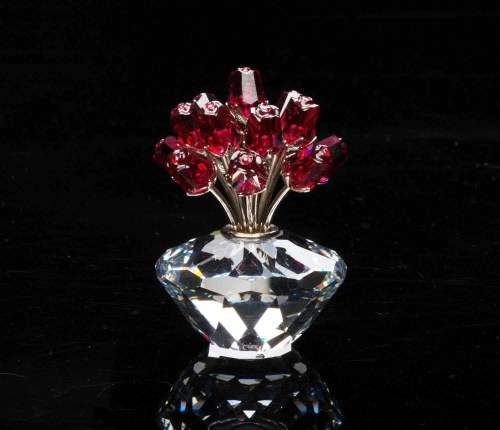 SWAROVSKI CRYSTAL Vase of Roses Jubilee Edition