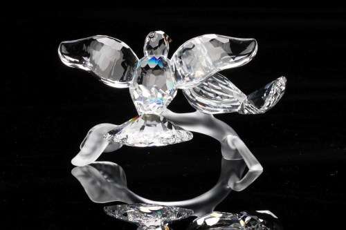 SWAROVSKI CRYSTAL `TURTLEDOVES` BOXED #