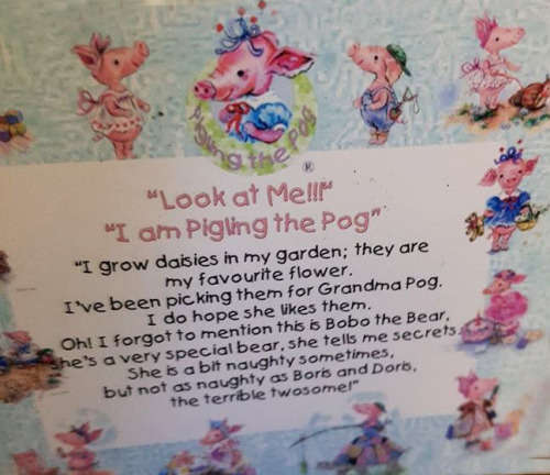 Pigling the Pog ` Look at Me ` pig