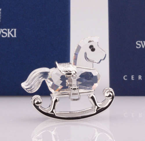 Swarovski Figurine Crystal Memories -Rocking Horse Rhodium