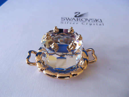 SWAROVSKI CRYSTAL MEMORIES MOMENTS Birthday Cake GOLD PLATED *