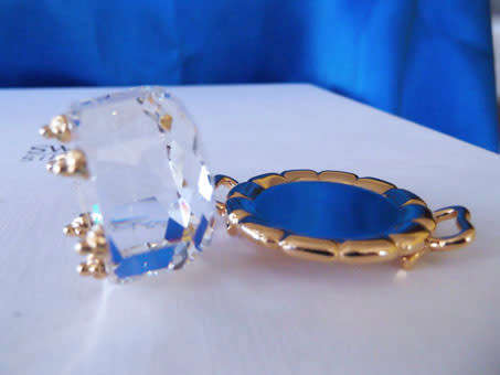 SWAROVSKI CRYSTAL MEMORIES MOMENTS Birthday Cake GOLD PLATED *