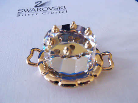 SWAROVSKI CRYSTAL MEMORIES MOMENTS Birthday Cake GOLD PLATED *