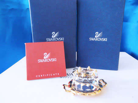 SWAROVSKI CRYSTAL MEMORIES MOMENTS Birthday Cake GOLD PLATED *