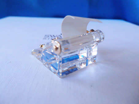 SWAROVSKI CRYSTAL MEMORIES MOMENTS Typewriter GOLD PLATED #