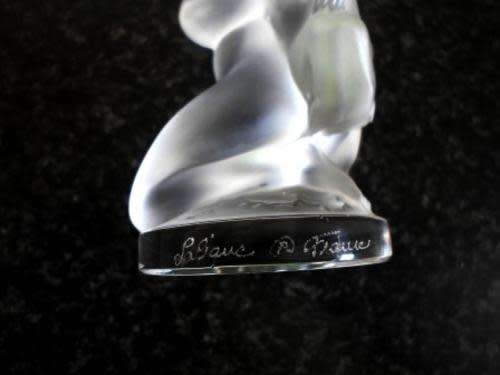 Lalique Frosted Crystal Figurine "Diane the Huntress Holding a Fawn"