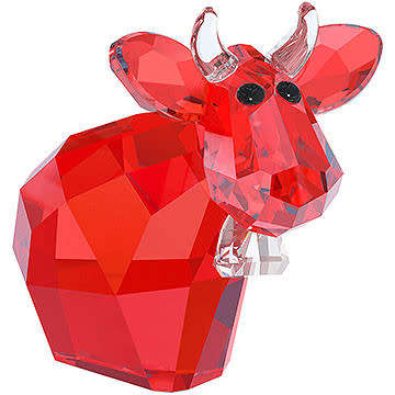 Swarovski Crystal Figurine MINI MO COW  KAKADU RED Limited Edition 2015 *