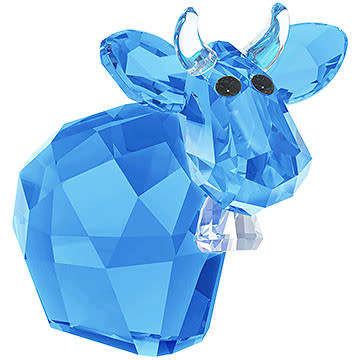 Swarovski Crystal Figurine MINI MO COW CAPRI BLUE Limited Edition 2015 *