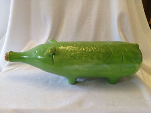 Vintage Rare Large Pottery Ken Ocora Pig Flask