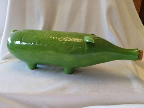 Vintage Rare Large Pottery Ken Ocora Pig Flask