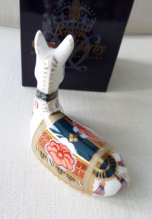 Royal Crown Derby Donkey Foal Paperweight - Gold Stopper
