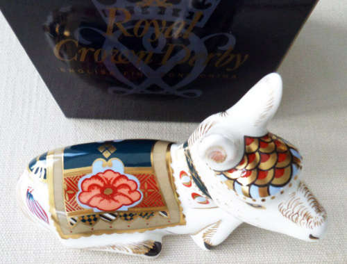 Royal Crown Derby Donkey Foal Paperweight - Gold Stopper