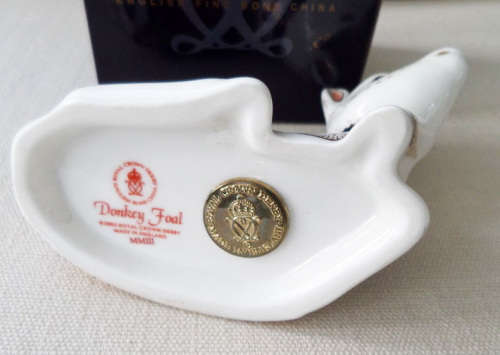 Royal Crown Derby Donkey Foal Paperweight - Gold Stopper