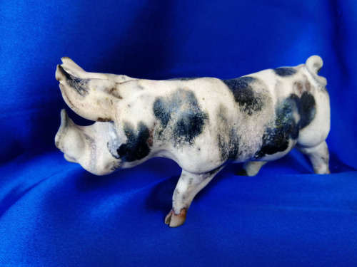 Set of three Raku Pigs
