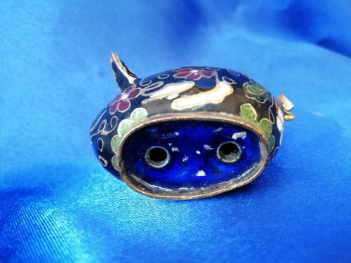 Unusual Cloisonne Pig #
