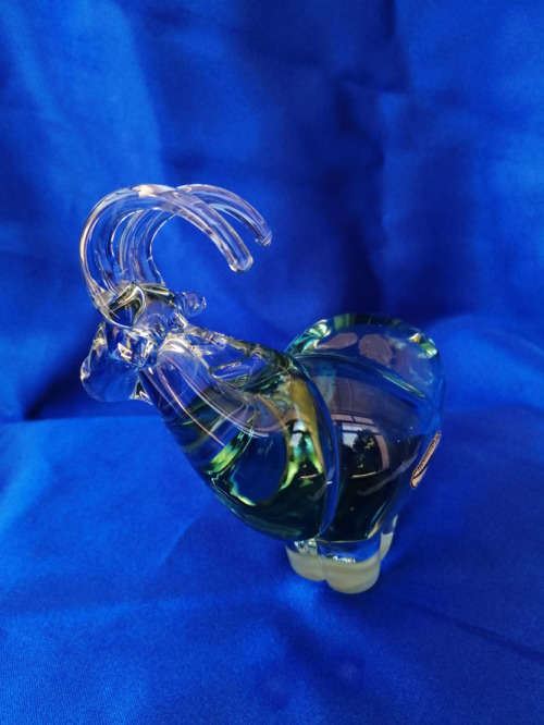 Ngwenya Recycled Glass Swaziland Handmade Ibex Figurine - Paperweight *