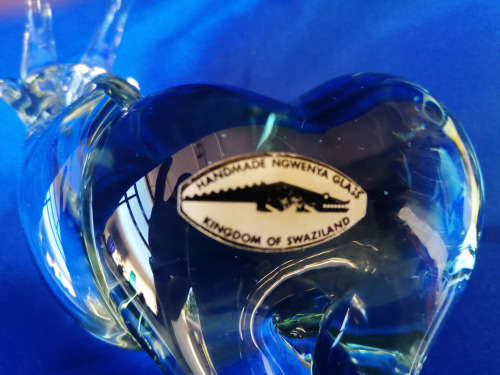 Ngwenya Recycled Glass Swaziland Handmade Ibex Figurine - Paperweight *