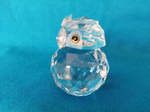 Stunning Cut Glass Crystal  Large Owl