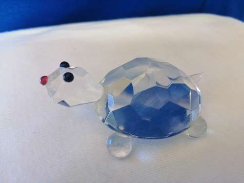 Stunning Crystal Glass Tortoise Turtle