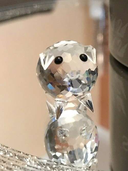 SWAROVSKI SILVER CRYSTAL ANIMAL MINI PIG  *