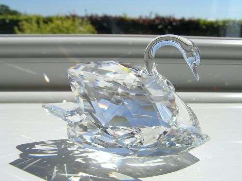 GENUINE Swarovski Crystal Large Swan Retired  *