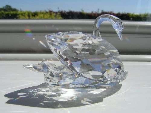GENUINE Swarovski Crystal Large Swan Retired  *