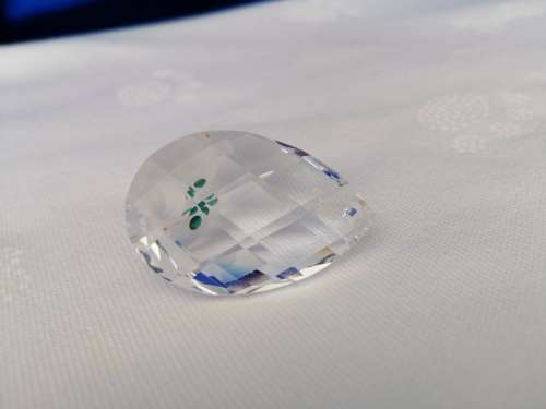 Stunning Crystal Glass Duck Green Eyes