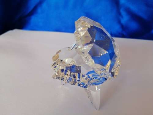 Stunning Crystal Glass Piano and Stool