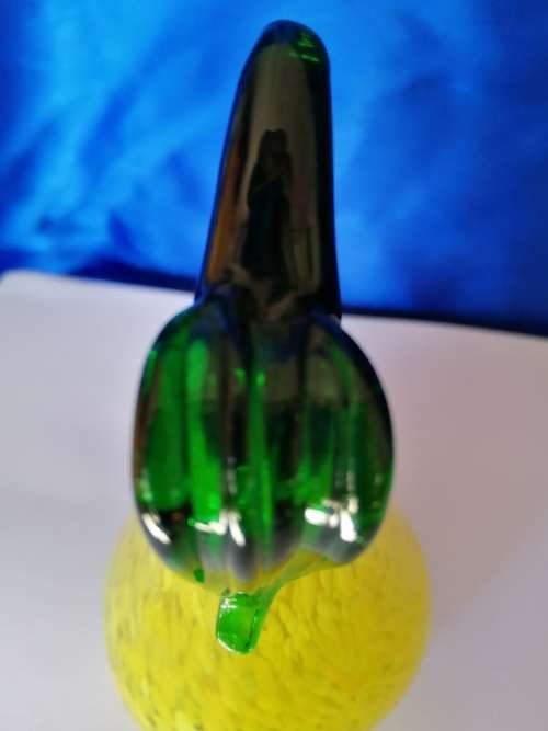 Stunning Glass Large Yellow Pearl