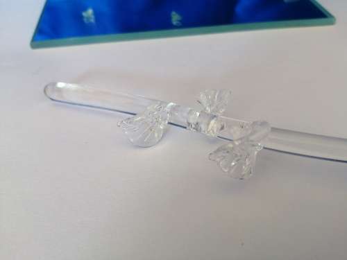 Stunning Crystal Glass Red Rose on Mirror