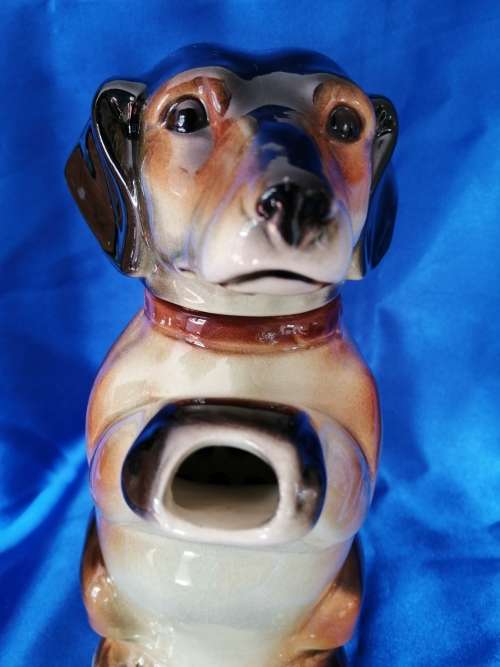 Germany ERPHILA Dachshund Sausage Dog Ceramic Teapot, vintage, #