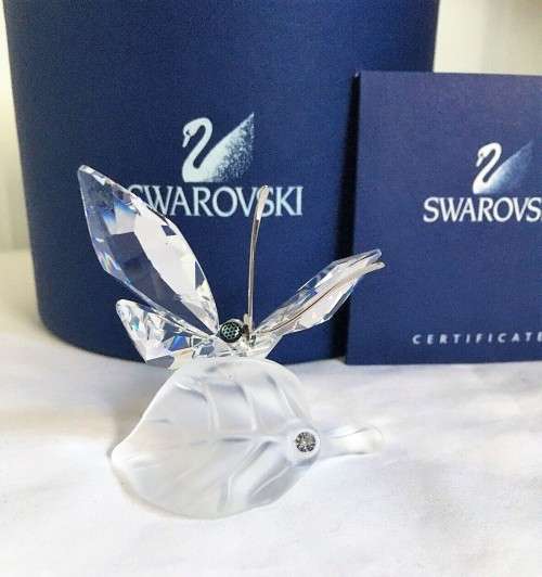 Swarovski Butterfly on a Leaf In The Secret Garden