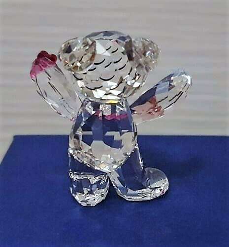 SWAROVSKI SILVER CRYSTAL `KRIS BEAR - 2010 FLOWERS FOR YOU` 1016620 *