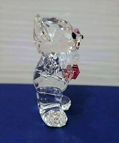 SWAROVSKI SILVER CRYSTAL `KRIS BEAR - 2010 FLOWERS FOR YOU` 1016620 *