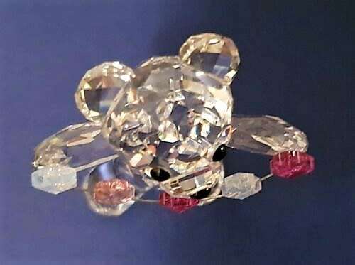 SWAROVSKI SILVER CRYSTAL `KRIS BEAR - 2010 FLOWERS FOR YOU` 1016620 *