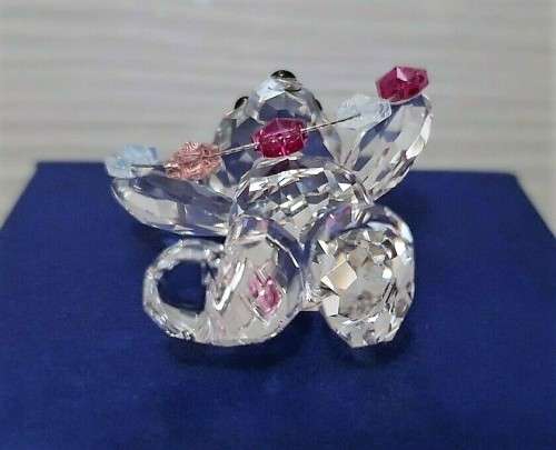 SWAROVSKI SILVER CRYSTAL `KRIS BEAR - 2010 FLOWERS FOR YOU` 1016620 *