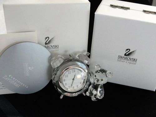 Swarovski Kris Bear Table Clock #212687  #