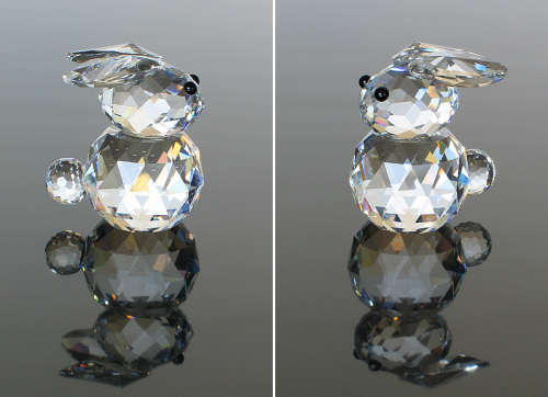 SWAROVSKI SILVER CRYSTAL RABBIT MINI SITTING  *