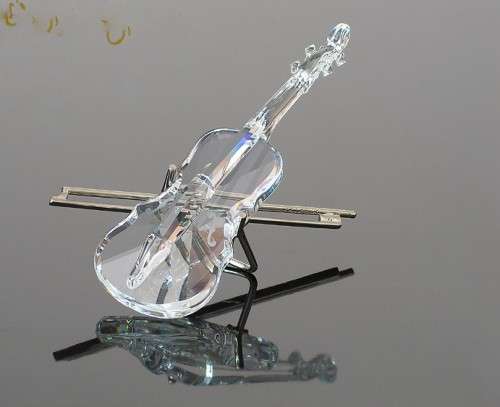 SWAROVSKI CRYSTAL VIOLIN WITH METAL BOW 203056  *